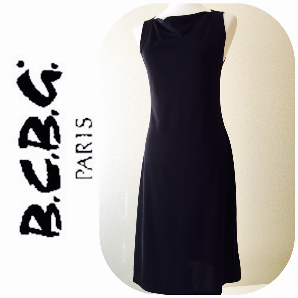 BCBG Draped NeckLine  Black Dress